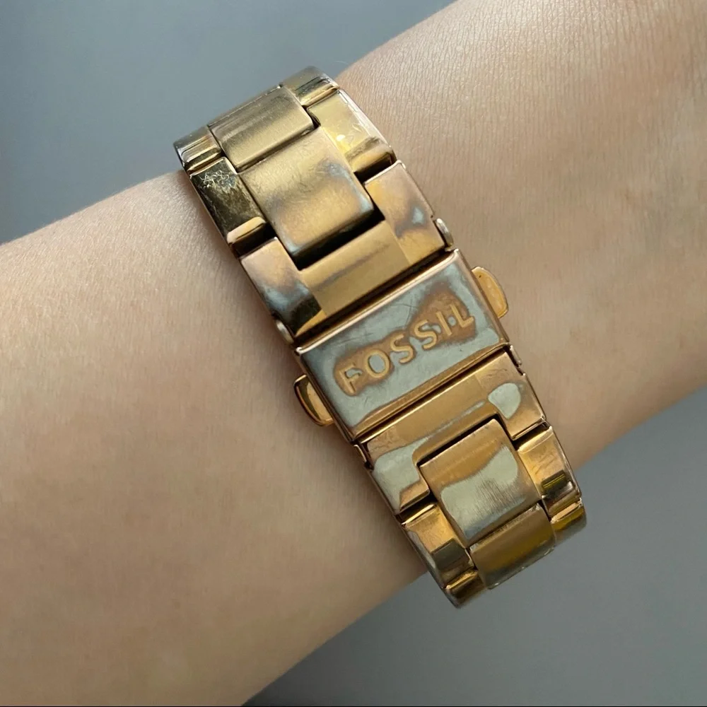 Last Chance FOSSIL Stella Stainless Steel Watch Gold Colored - Picture 9 of 10
